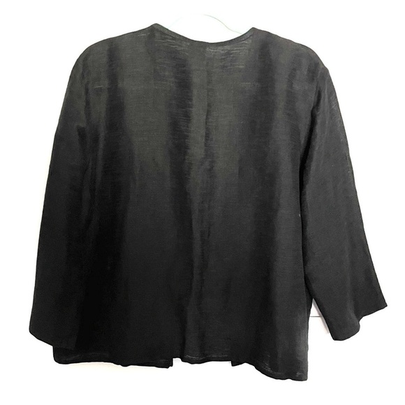 Linen blend button down cardigan - Picture 6 of 7